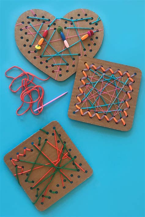 Simple cardboard weaving | Sewing projects for kids, Yarn crafts, Weaving