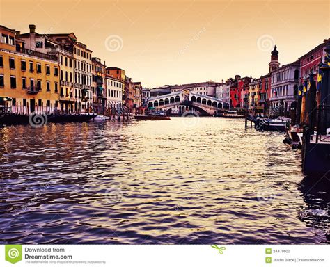 Rialto Bridge and Grand Canal, Venice Stock Photo - Image of italy ...