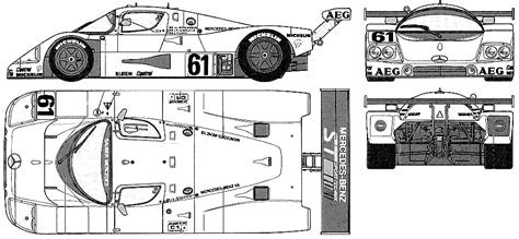 Sauber mercedes c9 blueprints