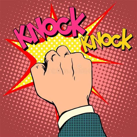 Hand Knocking On A Door Clipart