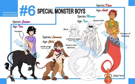 MONMUSU ADOPTABLES Special Monster Boys (CLOSED) by Jackie-Drache on ...