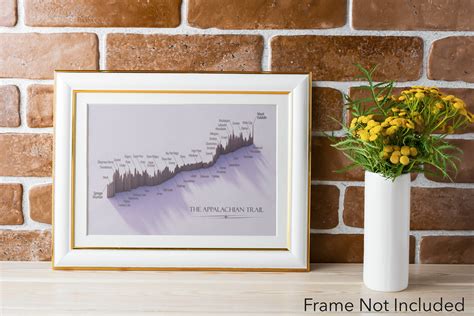 Poster Print the Appalachian Trail Elevation Profile 3D - Etsy