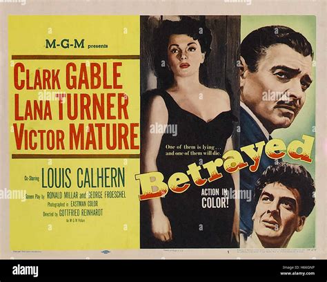 Betrayed (1954) - Movie Poster Stock Photo - Alamy