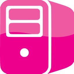 Web 2 deep pink server icon - Free web 2 deep pink server icons - Web 2 deep pink icon set