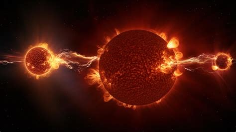 Premium AI Image | Solar prominence solar powerful flare