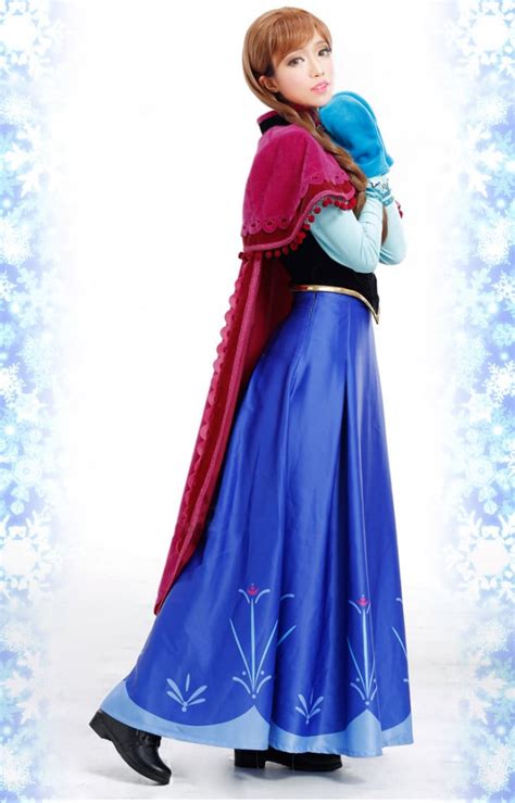 Disney Anna Frozen Complete Cosplay Costume For Adults Halloween ...