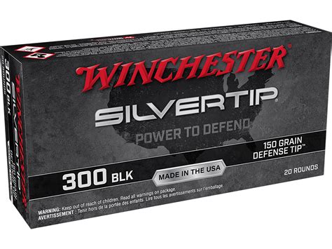 Winchester Silvertip Defense 300 Blackout Ammo 150 Grain Winchester