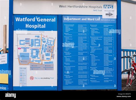 Watford General Hospital Sign Stock Photo - Alamy