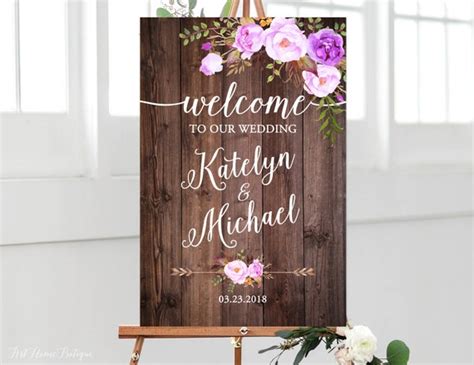 Welcome Wedding Sign Rustic Welcome Wedding Sign Welcome to | Etsy