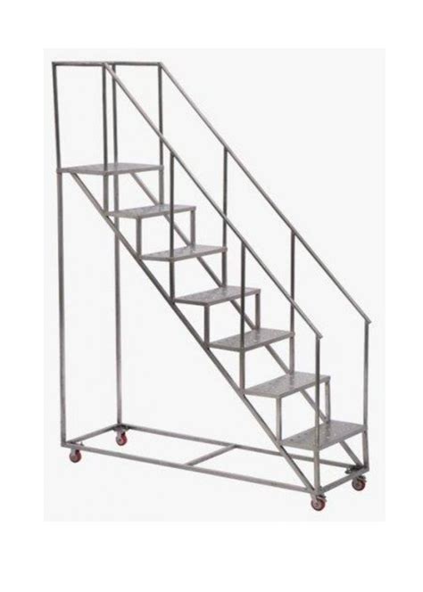 Stainless Steel Ladder with working platform at best price in Thane | ID: 25694754012