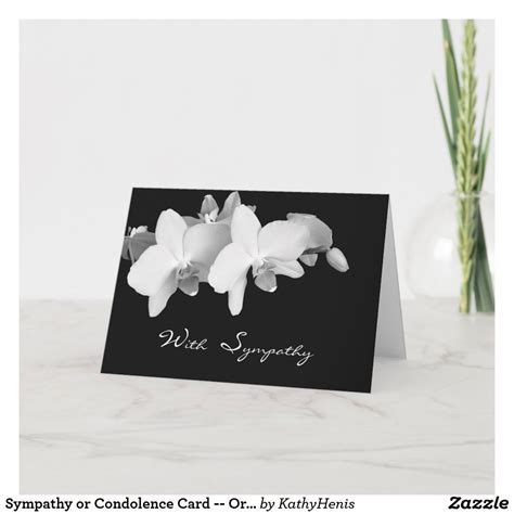 Sympathy or Condolence Card — Orchids | Zazzle.com | Wedding ...