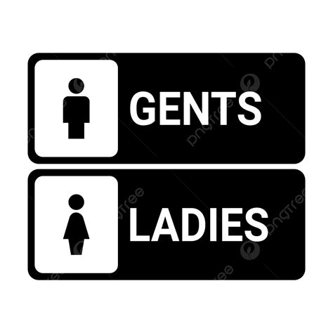 Gents Ladies Toilet, Gents Ladies Toilet Sign, Toilet, Toilet Sign PNG and Vector with ...