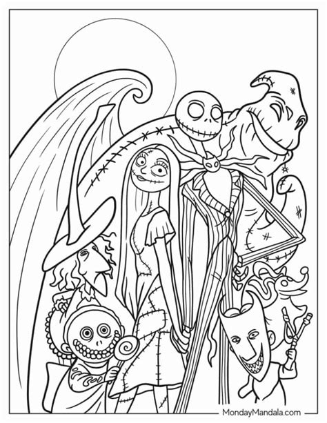 Nightmare Before Christmas Coloring Pages For Kids