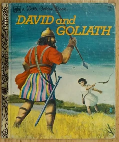 VINTAGE LITTLE GOLDEN Book 1976 David & Goliath Bible Story Barbara ...