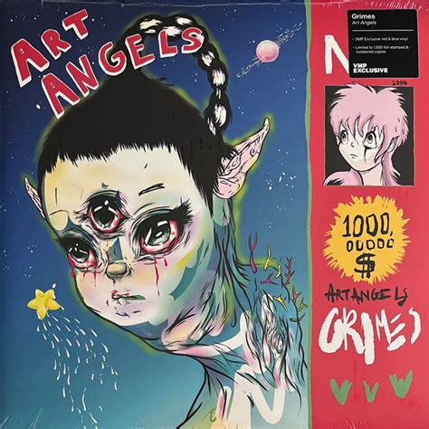 Grimes - Art Angels - Limited Edition of 1500 Red and Blue Vinyl Record ...