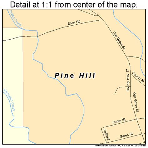 Pine Hill Alabama Street Map 0160240