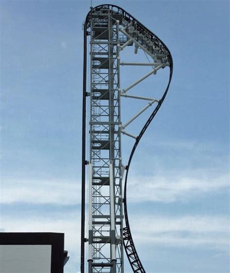 This is Takabisha. Currently the world’s steepest roller coaster in Japan at Fuji-Q Highland. A ...