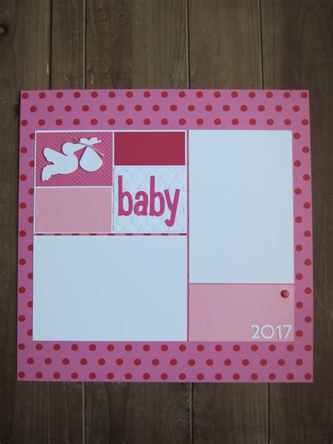 Premade Baby Scrapbook Page/premade Baby Girl Scrapbook Layout/baby Scrapbook Title Page - Etsy