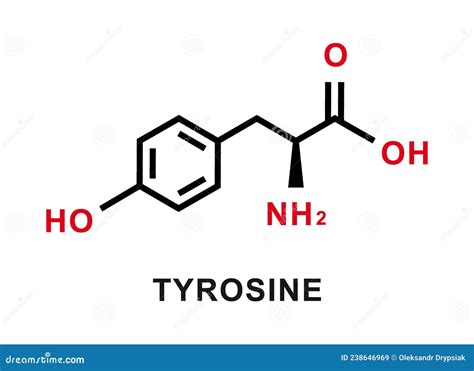 Formule Chimique Tyrosine. Tyrosine Structure Moléculaire Chimique ...