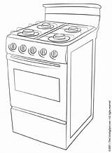 Stove Coloring Page sketch template