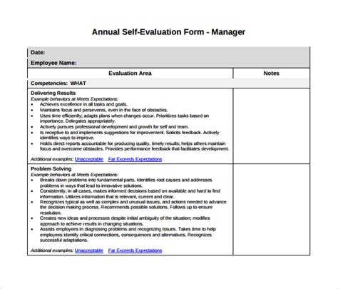7+ Manager Evaluation Samples | Sample Templates