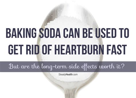 Baking Soda Can Be Used To Get Rid Of Heartburn Fast, But Are The Long ...