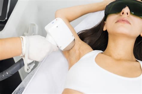 Premium Photo | Armpit laser hair removal