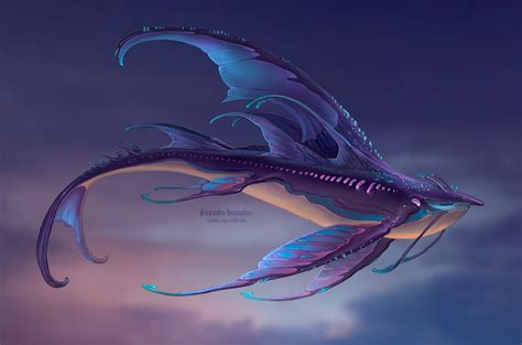 Sky whales | Sea creatures art, Fantasy creatures art, Mythical creatures