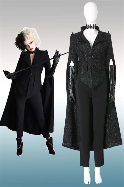 Cruella De Vil Cruella Costumes 2021 Emma Stone Black Coat Cosplay Ideas | ubicaciondepersonas ...