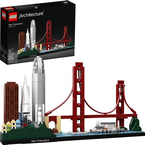 LEGO Architecture Skyline Collection 21043 San Francisco Building Kit Includes Alcatraz Model ...