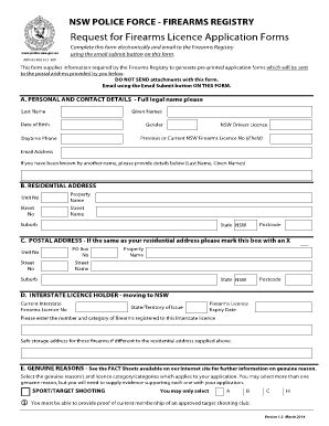 Gun Licence Application Form 2020-2024 - Fill and Sign Printable Template Online