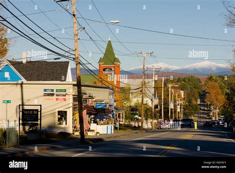 Main Street (US 302) in downtown Bethlehem, New Hampshire Stock Photo ...