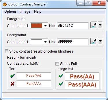 WCAG Colour Contrast Analyser – IT Support Guides