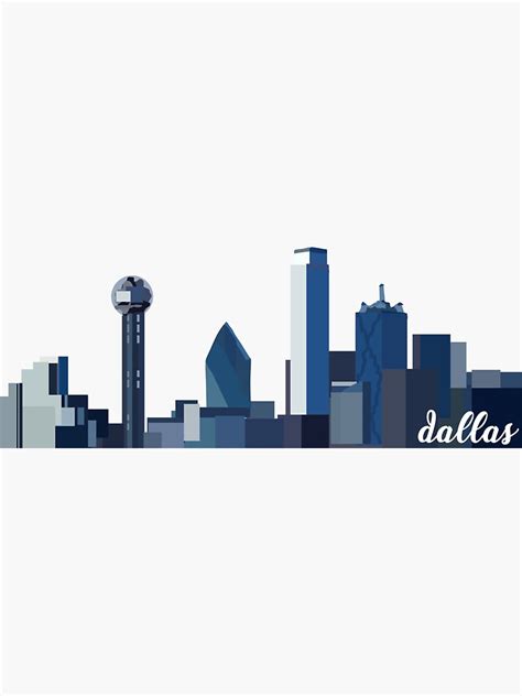 "Dallas Skyline" Sticker for Sale by emreese | Redbubble