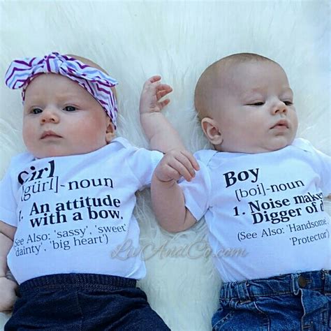 Girl Boy Twins Matching Outfits - Preemie Twin Clothes