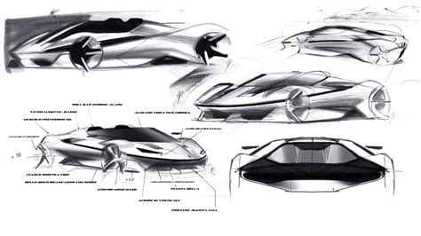 Ferrari J50 Design Sketches - Car Body Design