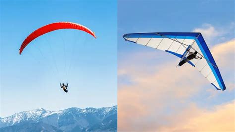 Paraglider vs hang glider - serretour