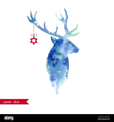 Watercolor deer head Stock Vector Image & Art - Alamy