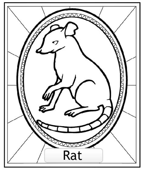 Coloriage Signe astrologie Chinois du RAT, A partir de la galerie : Signesastrochinois | New ...