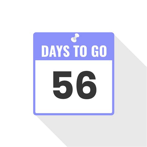 56 Days Left Countdown sales icon. 56 days left to go Promotional banner 12960125 Vector Art at ...