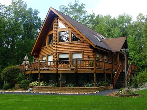 Single Floor Small Log Cabin Plans With Wrap Around Porch — Randolph Indoor and Outdoor Design
