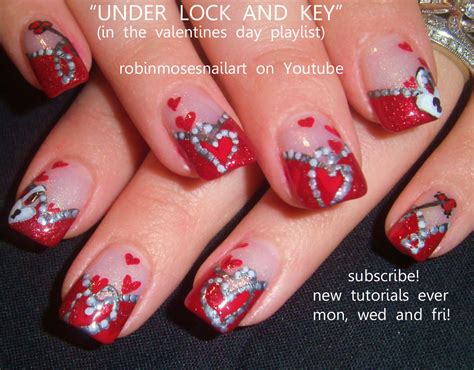 how to paint hearts, easy heart nail, heart nails, raggedy ann nail ...