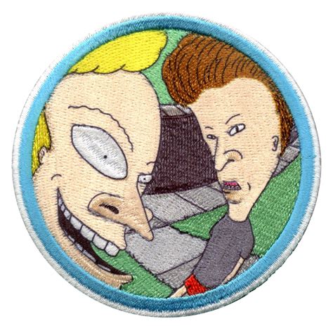 Official Beavis And Butt-Head Round Logo Embroidered Iron On Foto Patc