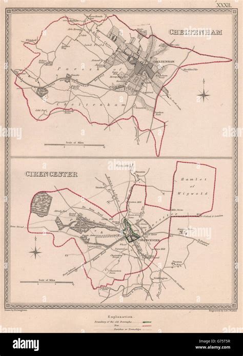 Map of cirencester hi-res stock photography and images - Alamy