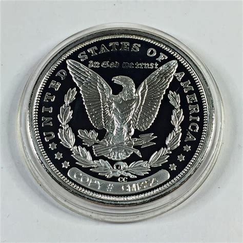 1889-CC Silver Layered Morgan Silver Dollar Replica*Proof*In Protective ...