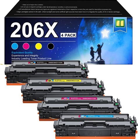 Amazon.com: OLORVA 206X Toner Cartridges 4 Pack High Yield 206A ...