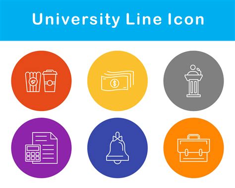 university Vector Icon Set 20652084 Vector Art at Vecteezy