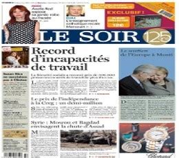 Le Soir - Le Soir Epaper : Read Today Le Soir Online Newspaper