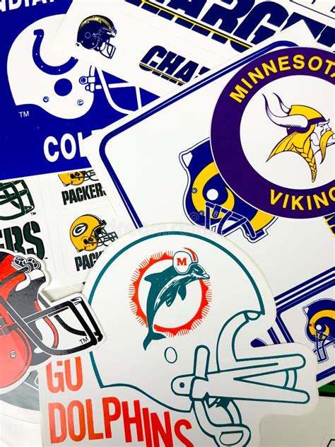 NFL Teams editorial photo. Image of stickers, football - 112873041