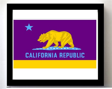 California Pop Art Style Bear Flag